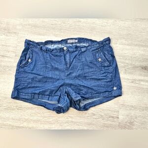 Torrid Blue Stretch Jean Shorts Versatile Design Size 22